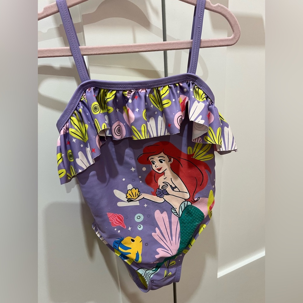 Disney Ariel Kids One Piece Bathing Suit Size 3T